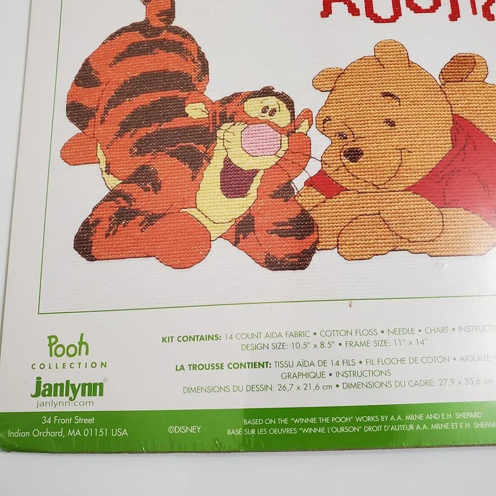 Janlynn Disney Lot of 2 Cross Stitch Kits Santa Pooh 34012 My Room 1132-77